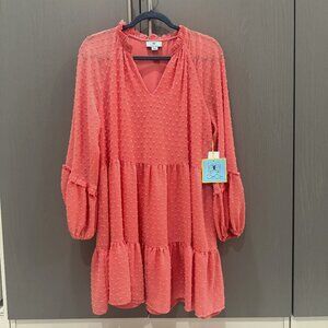 CeCe Tiered Dress Size L NWT